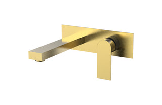 Brushed Gold Wall Basin/Bath Mixer