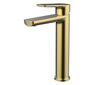 Tall Brushed Gold Basin Mixer