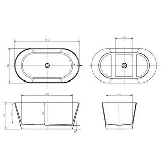 Prato+ Freestanding Bathtub Slim Rim