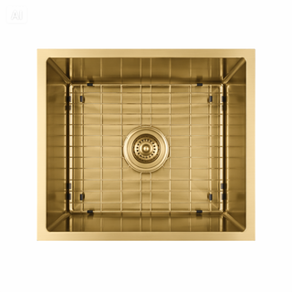 Logan 540x440x220 Brushed Gold Single Bowl Stainless Steel Sink