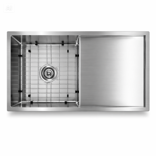 Palma 850x450x220 Satin Single Bowl with Drainer Stainless Steel Sink