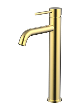 Tall Brushed Gold Basin Mixer