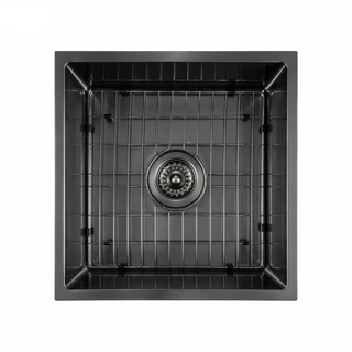 Soman 440x440x220 Gunmetal Black Single Bowl Stainless Steel Sink