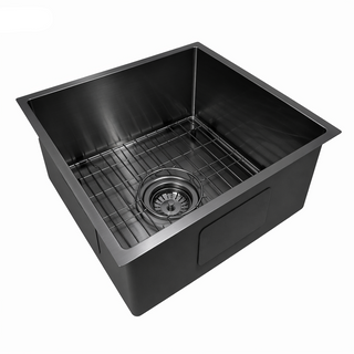 Soman 440x440x220 Gunmetal Black Single Bowl Stainless Steel Sink