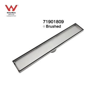 SS304 Linear Drain 900x100mm Brushed