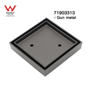 100mm Gun metal Tile Insert Floor Waste