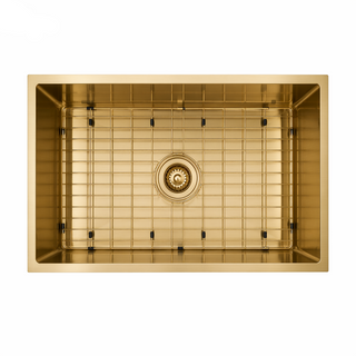 Astro 740x440x220 Brushed Gold Single Bowl Stainless Steel Kitchen Sink