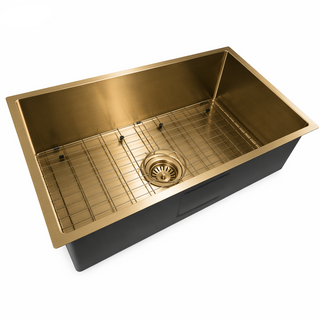 Astro 740x440x220 Brushed Gold Single Bowl Stainless Steel Kitchen Sink