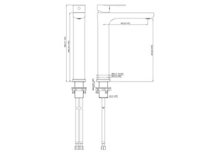Titan Tall Basin Mixer - Matte Black