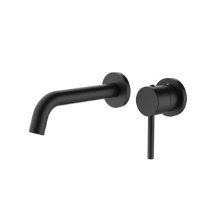 Tacton Round Wall Mounted Basin Mixer Tap - Matte Black