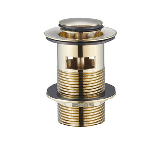 Pop-Up Waste 32mm With Overflow Brass – Brushed Gold
