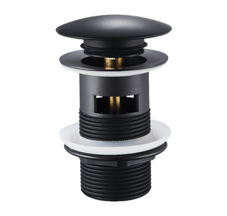 Pop-Up Waste 32mm With Overflow Brass – Matte Black