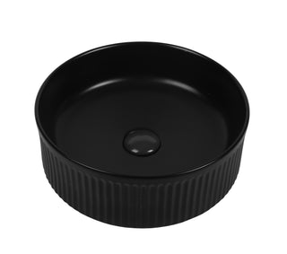 Matt Black Round Fluted Basin SEBS-A725-CBK-M