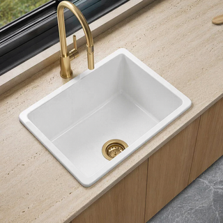 Flora 760X459X254mm Butler Farmhouse Kitchen Laundry Ceramic Kitchen Sink