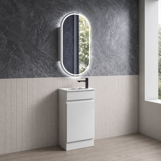 Blair - White Gloss Small Freestanding Vanity 460x255x855mm