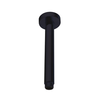 Round Brass Ceiling Arms 200mm - Matte Black