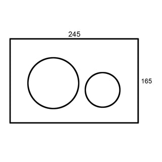 Gun Metal Round in-wall toilet dual flushing buttons