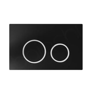 Matte Black Round in-wall toilet dual flushing buttons