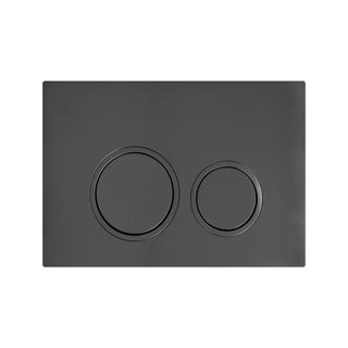 Gun Metal Round in-wall toilet dual flushing buttons