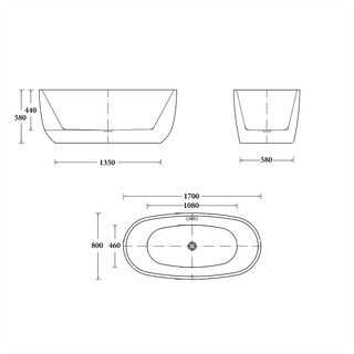 Paris Freestanding Bathtub 1700mm