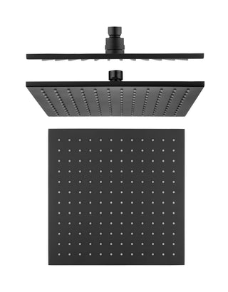 10" Brass Square Shower Head - Matte Black