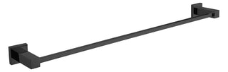 Square Single Towel Rail 600mm Brass - Matte Black