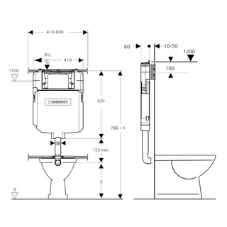 Sigma 8 Concealed Cistern In Wall