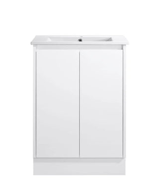 Sierra 600mm Slimline Freestanding Gloss White Vanity