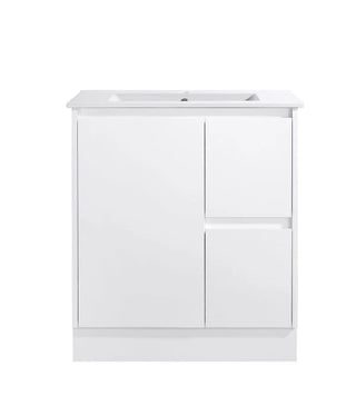 Sierra 750mm Slimline Freestanding Gloss White Vanity