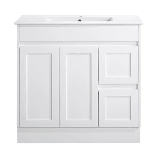 Quinn - MATTE White Hamptons Style Freestanding Vanity 900mm