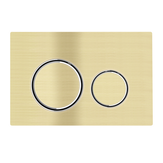Sigma 20 Brushed Gold Flush Buttons Stainless Steel