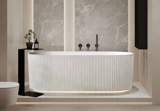 Anika - Fluted Corner Freestanding Bathtub 1500mm