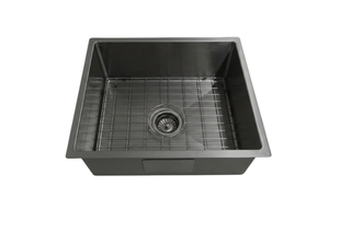 Logan 540x440x220 Gunmetal Black Single Bowl Stainless Steel Sink