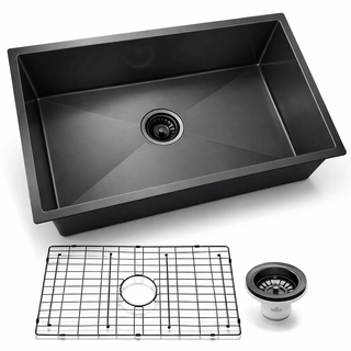 Astro 740x440x220 Gunmetal Black Single Bowl Stainless Steel Sink