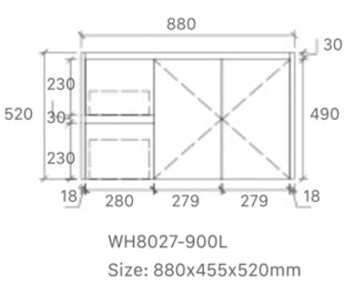 Willow - MATTE White Wall Hung Vanity 900mm