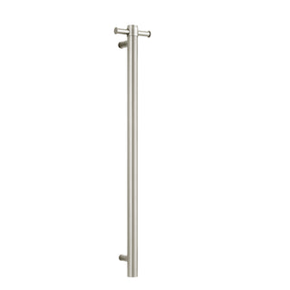 Single Bar Heated Towel Rail Brushed Nickel