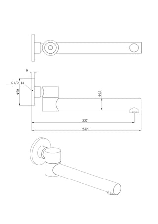 Otus Gun Metal Swivel Bath Spout
