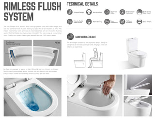 Ascoli Rimless Flushing Back To Wall Toilet Suit